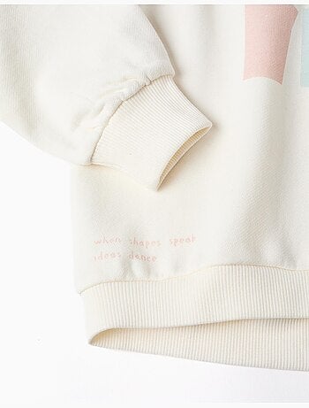 Sudadera de algodón con capucha y estampado de corazones