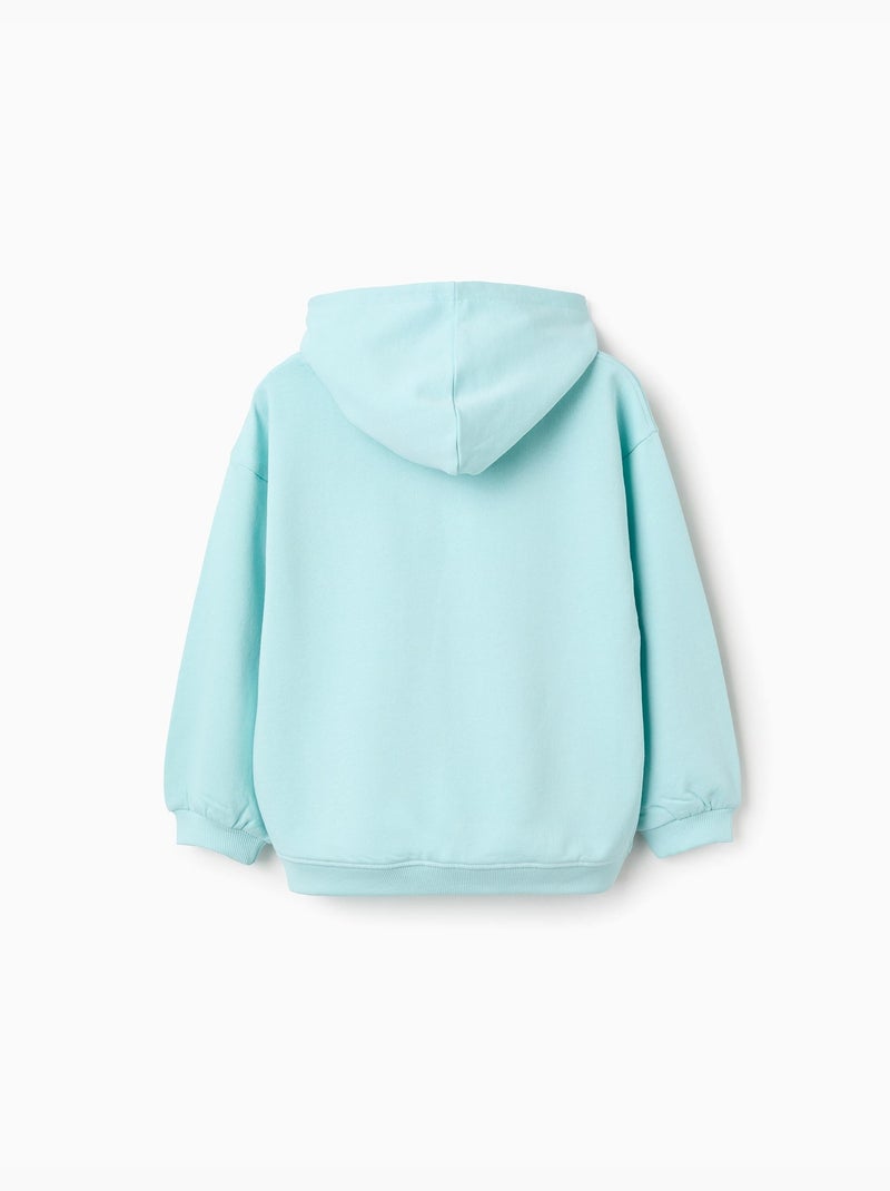 Sudadera de algodón con capucha y estampado Stitch Azul claro - Kiabi