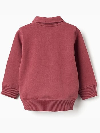 Sudadera de algodón con cuello polo