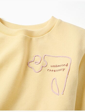 Sudadera de algodón con estampado Creativity