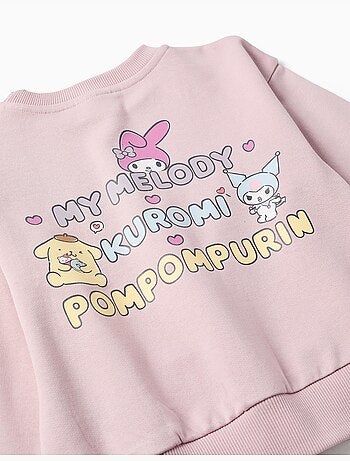 Sudadera de algodón con estampado de Kuromi & Friends
