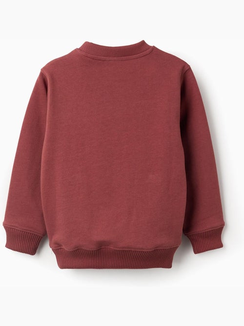 Sudadera de algodón con estampado en relieve y bolsillo - Kiabi