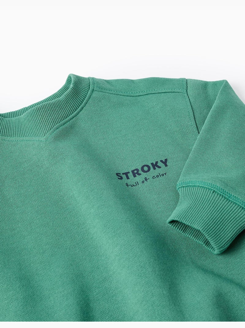 Sudadera de algodón con estampado Stroky Verde - Kiabi