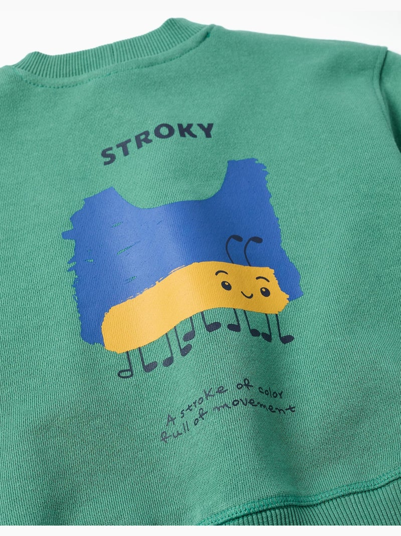 Sudadera de algodón con estampado Stroky Verde - Kiabi