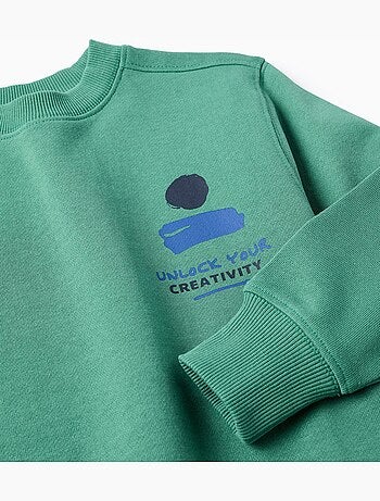 Sudadera de algodón con estampado Unlock Your Creativity