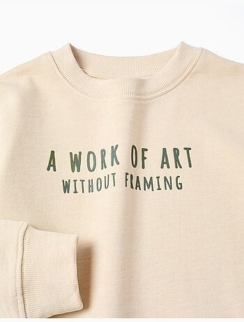 Sudadera de algodón con estampado Work of Art