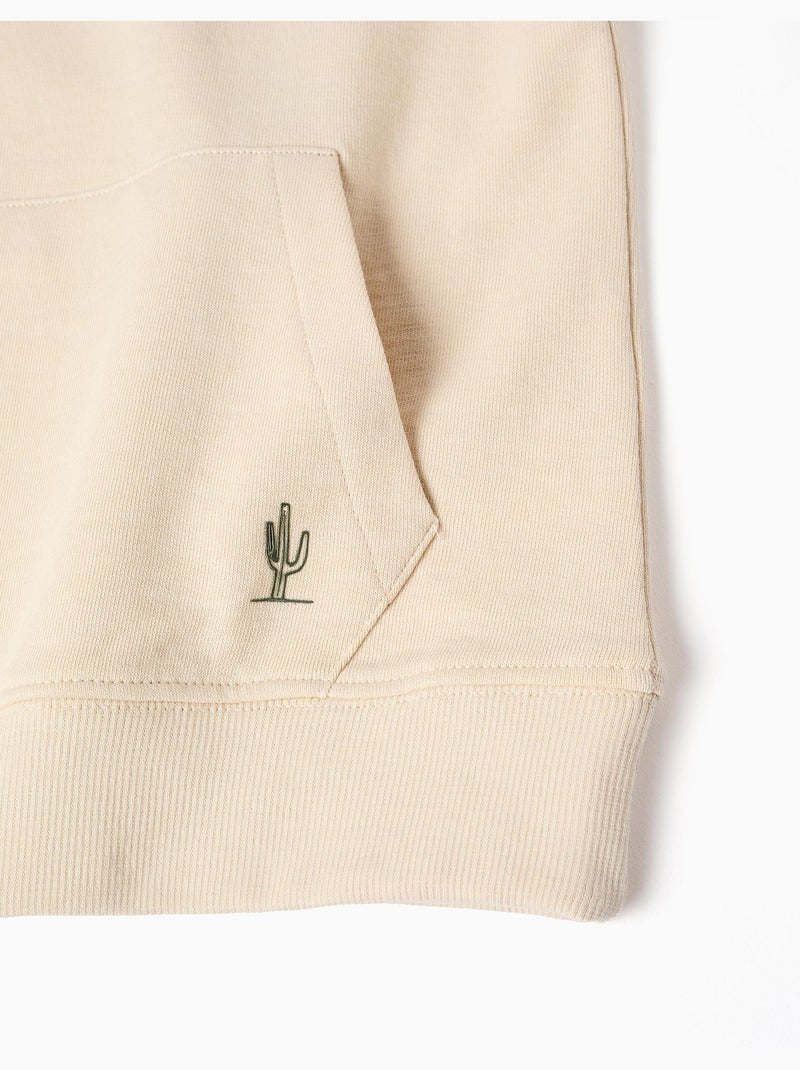 Sudadera de algodón con estampado Work of Art Beige - Kiabi
