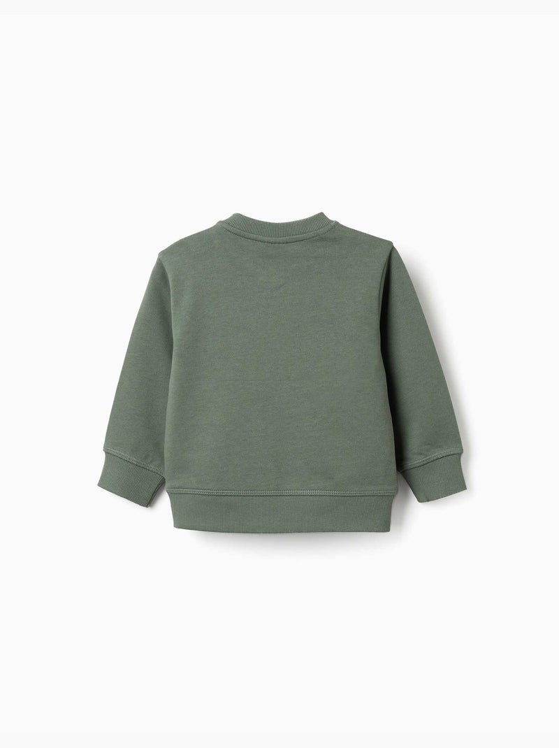 Sudadera de algodón con estampado ZY Verde oscuro - Kiabi