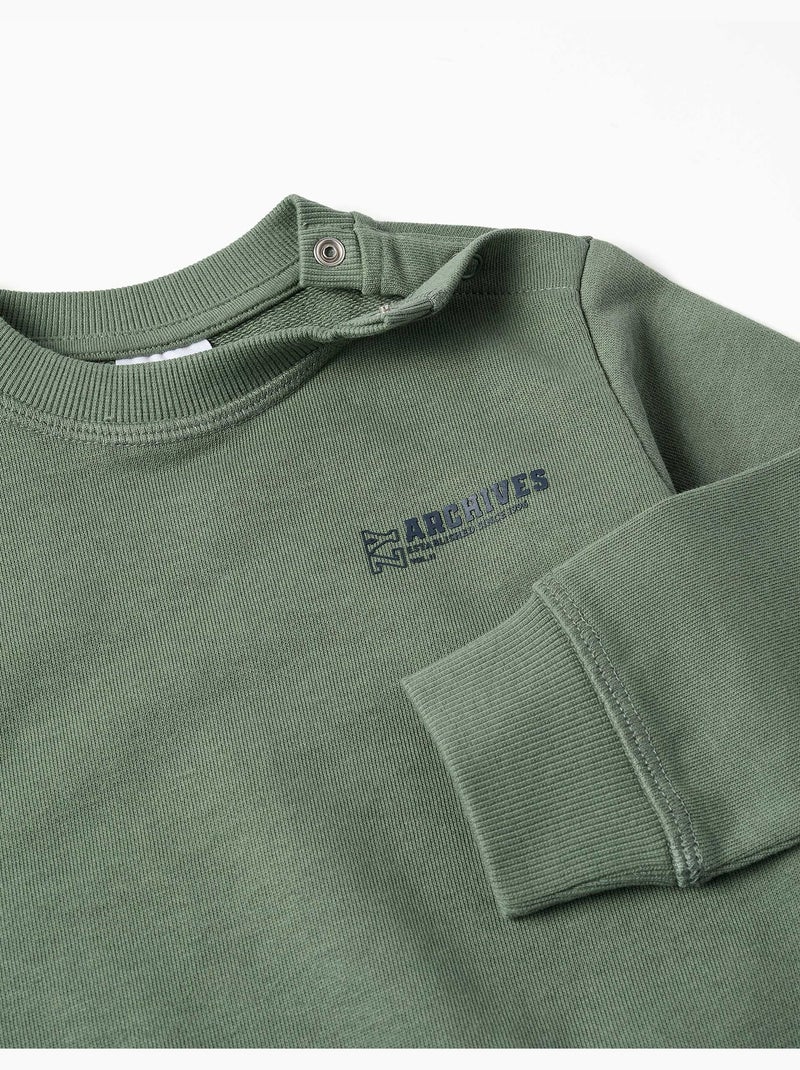 Sudadera de algodón con estampado ZY Verde oscuro - Kiabi