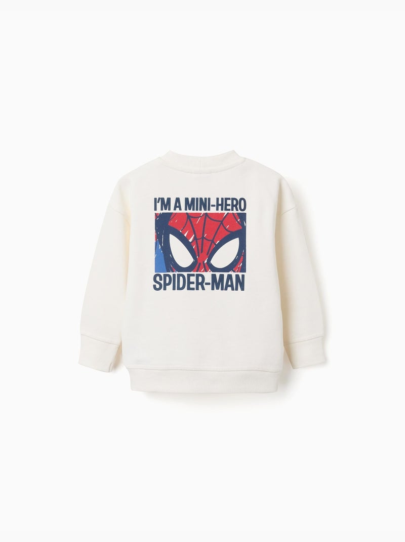 Sudadera de algodón con estampados de Spider-Man Blanco - Kiabi