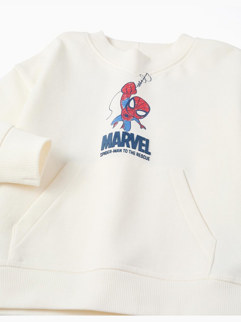 Sudadera de algodón con estampados de Spider-Man Blanco - Kiabi