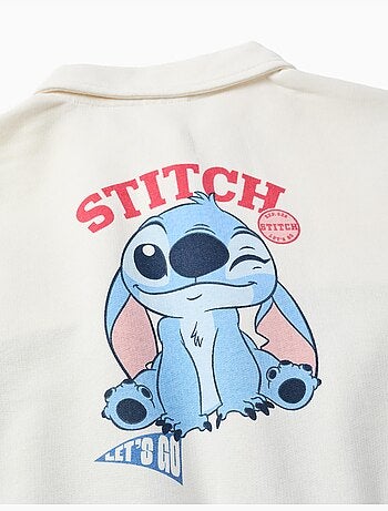 Sudadera de algodón con estampados de stitch