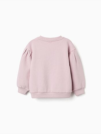 Sudadera de algodón con flores bordadas