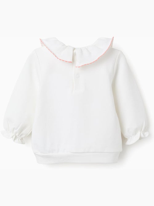 Sudadera de algodón con flores en relieve - Kiabi