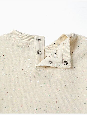 Sudadera de algodón con hilos coloridos