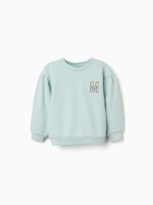 Sudadera de algodón con M bordada - Kiabi
