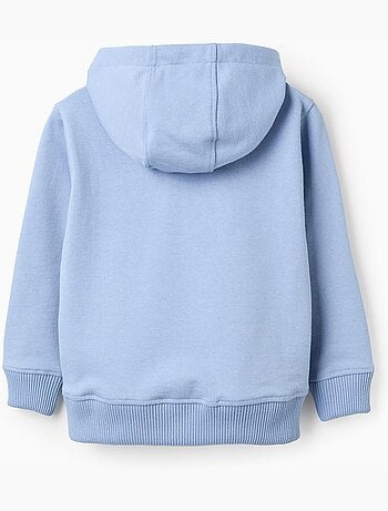 Sudadera de algodón con media cremallera y capucha