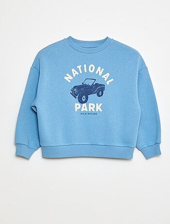 Sudadera de algodón con motivo en la espalda