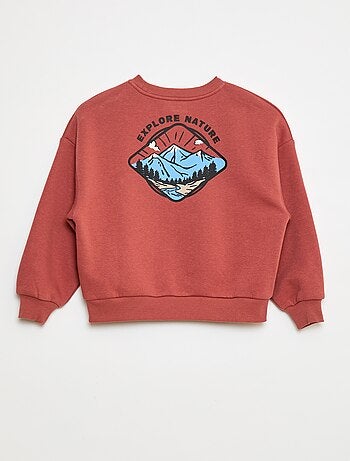 Sudadera de algodón con motivo en la espalda