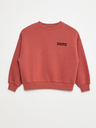 Sudadera de algodón con motivo en la espalda