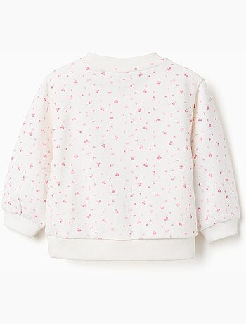 Sudadera de algodón con motivo floral