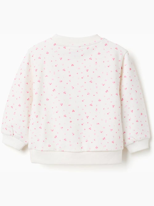 Sudadera de algodón con motivo floral - Kiabi