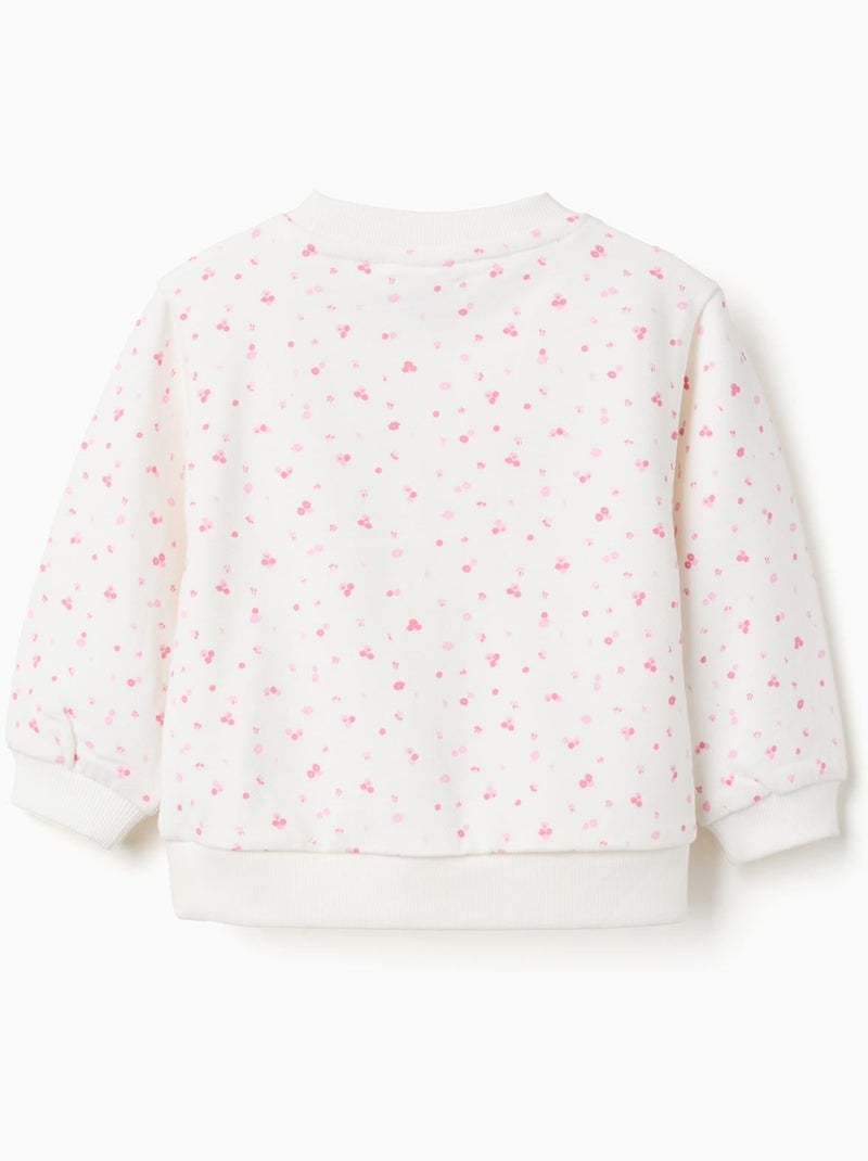 Sudadera de algodón con motivo floral Beige claro - Kiabi