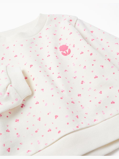 Sudadera de algodón con motivo floral - Kiabi
