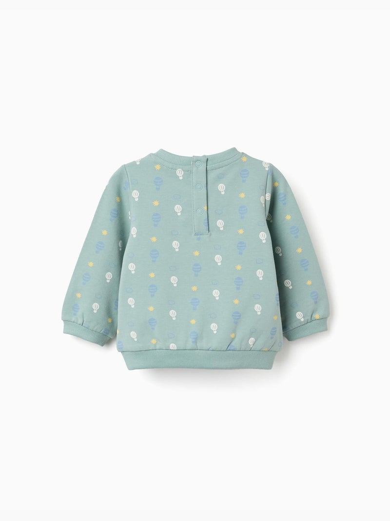 Sudadera de algodón con motivo Verde claro - Kiabi