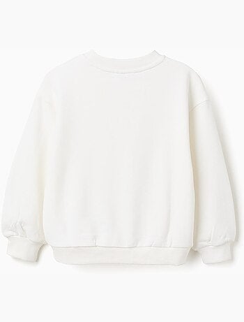 Sudadera de algodón con puesta de sol estampada