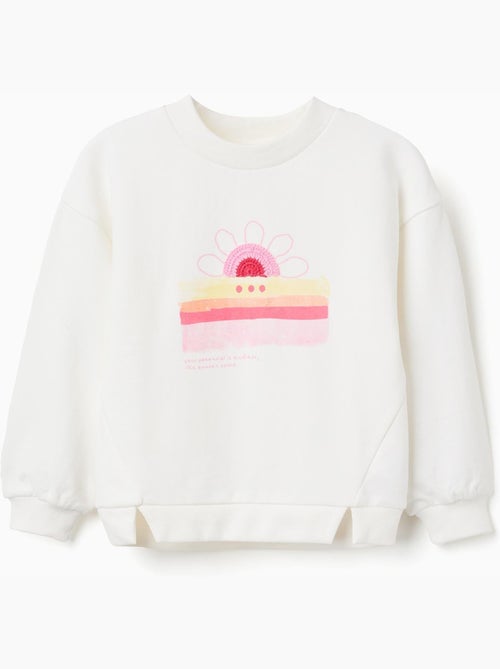 Sudadera de algodón con puesta de sol estampada - Kiabi