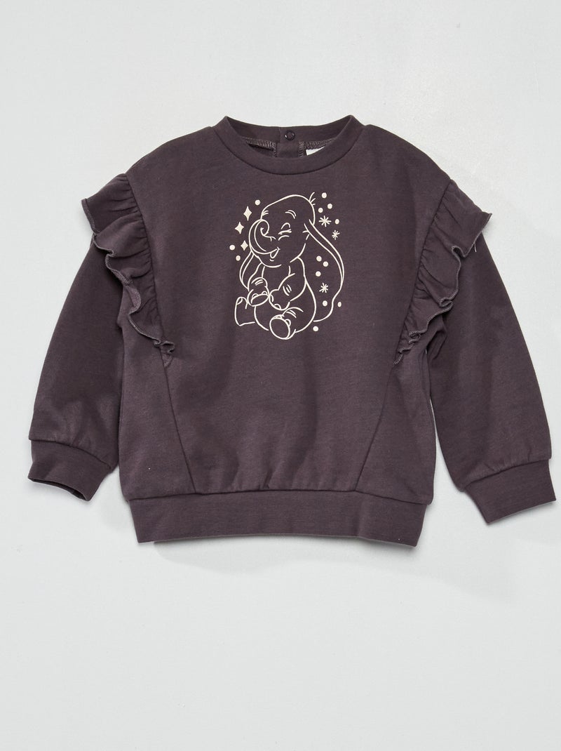Sudadera de algodón con volantes 'Dumbo' GRIS - Kiabi