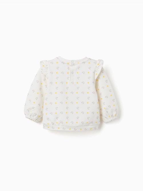 Sudadera de algodón con volantes y motivo - Kiabi