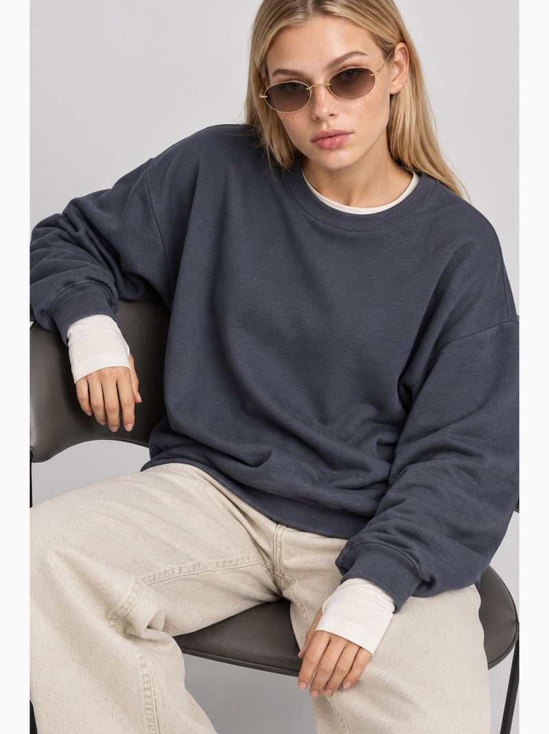 Sudadera de algodón istanbul Azul marino - Kiabi