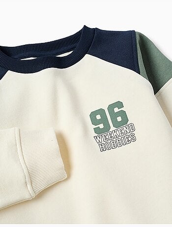 Sudadera de algodón perchado con estampado 96