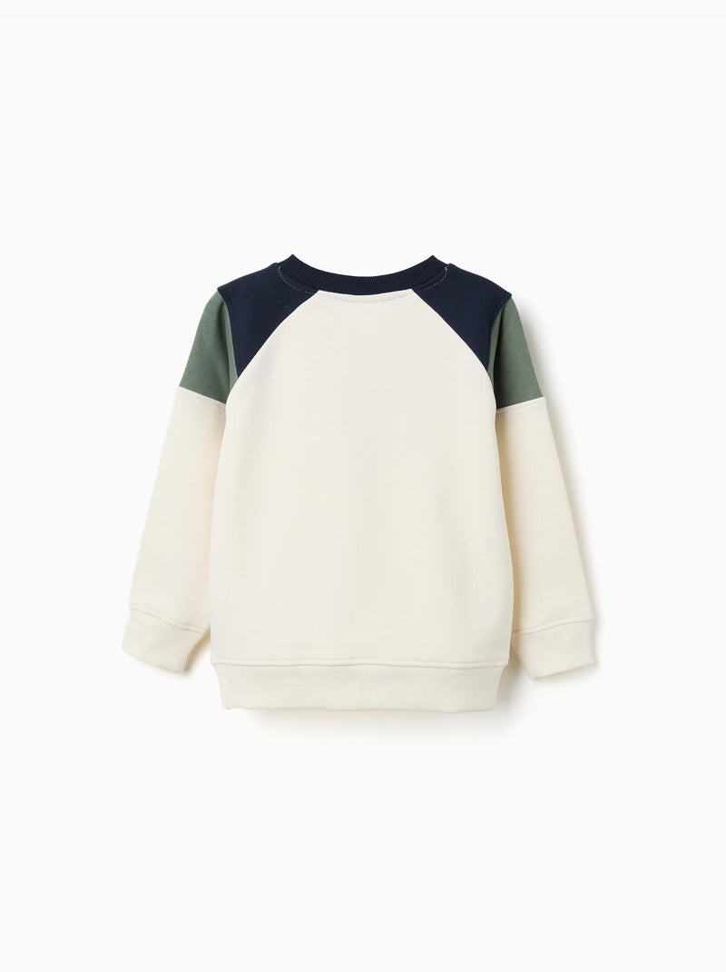 Sudadera de algodón perchado con estampado 96 Verde oscuro - Kiabi