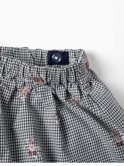 Sudadera de algodón y falda-pantalón Vichy - Kiabi Sudadera de algodón y falda-pantalón Vichy - Kiabi