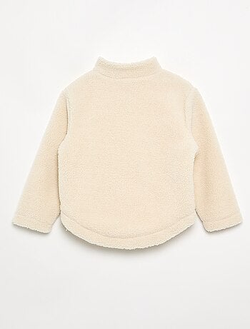 Sudadera de borreguito con cuello alto
