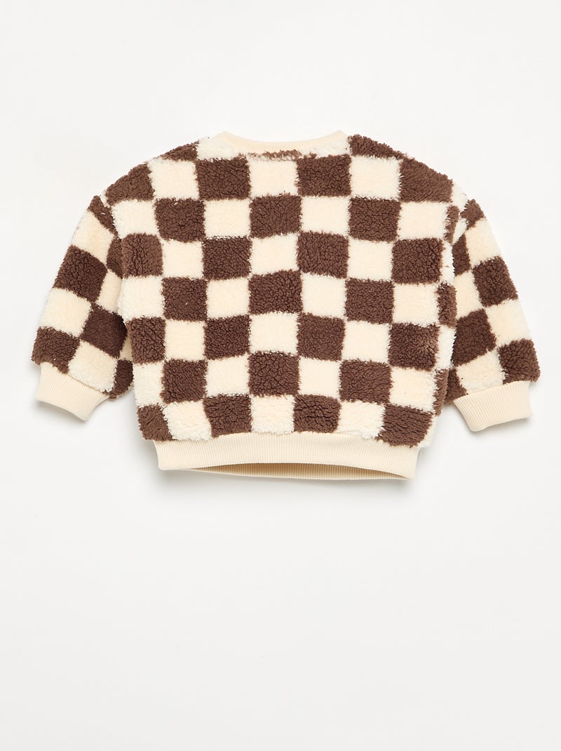 Sudadera de borreguito Marron - Kiabi