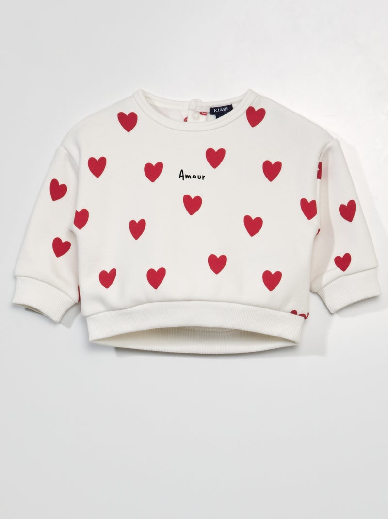 Sudadera de chándal - Siempre más suavidad BLANCO - Kiabi