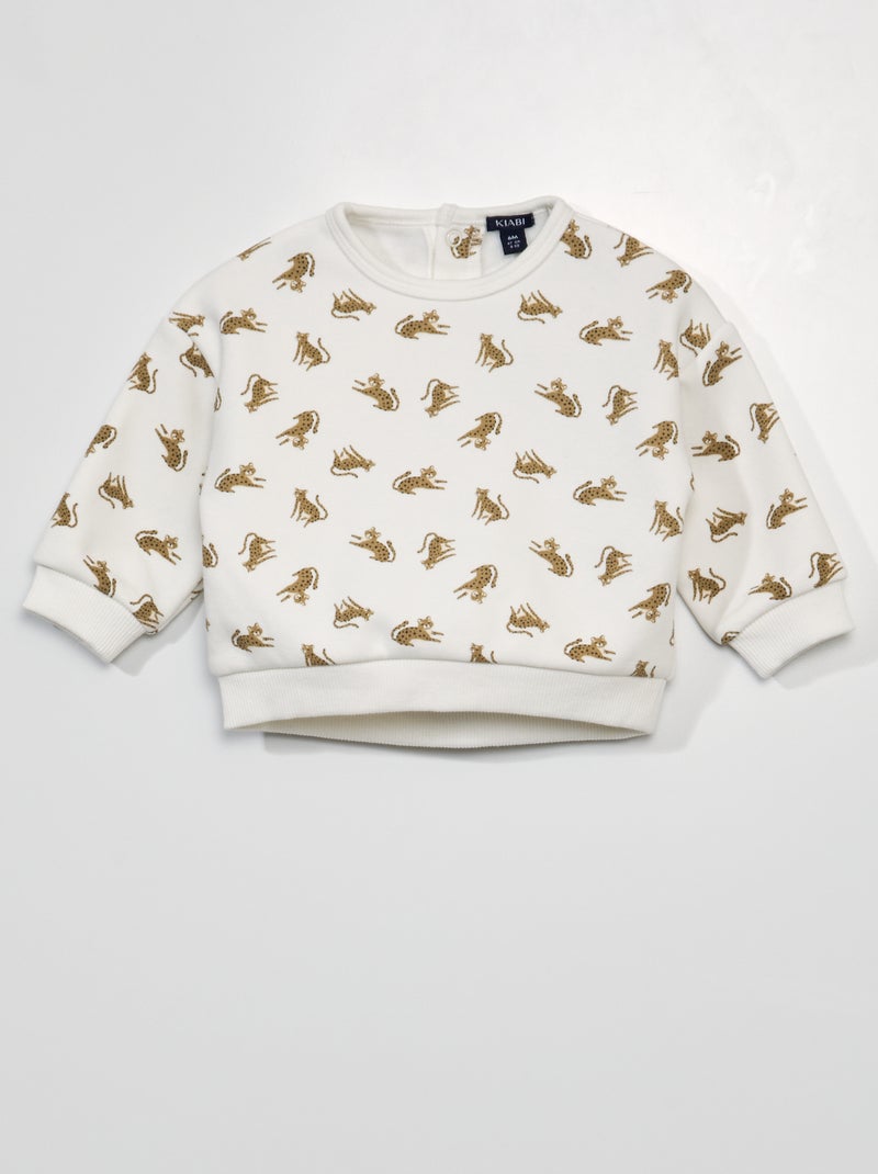 Sudadera de chándal - Siempre más suavidad BLANCO - Kiabi
