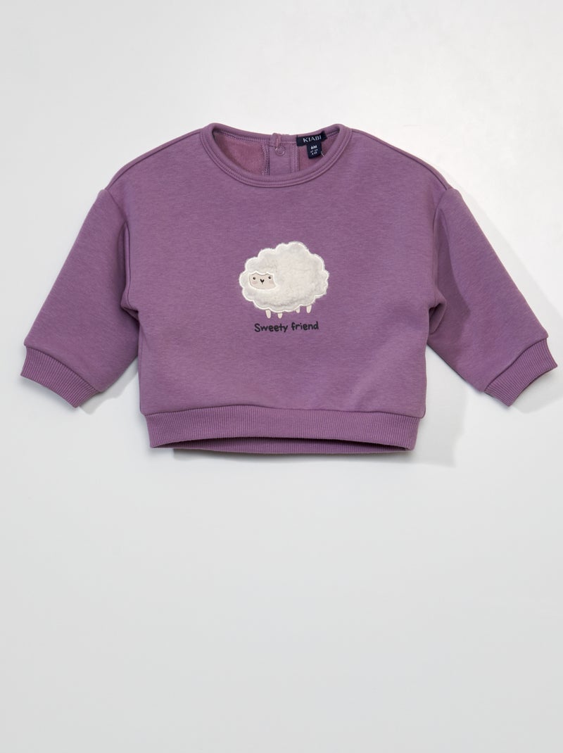 Sudadera de chándal - Siempre más suavidad PURPURA - Kiabi