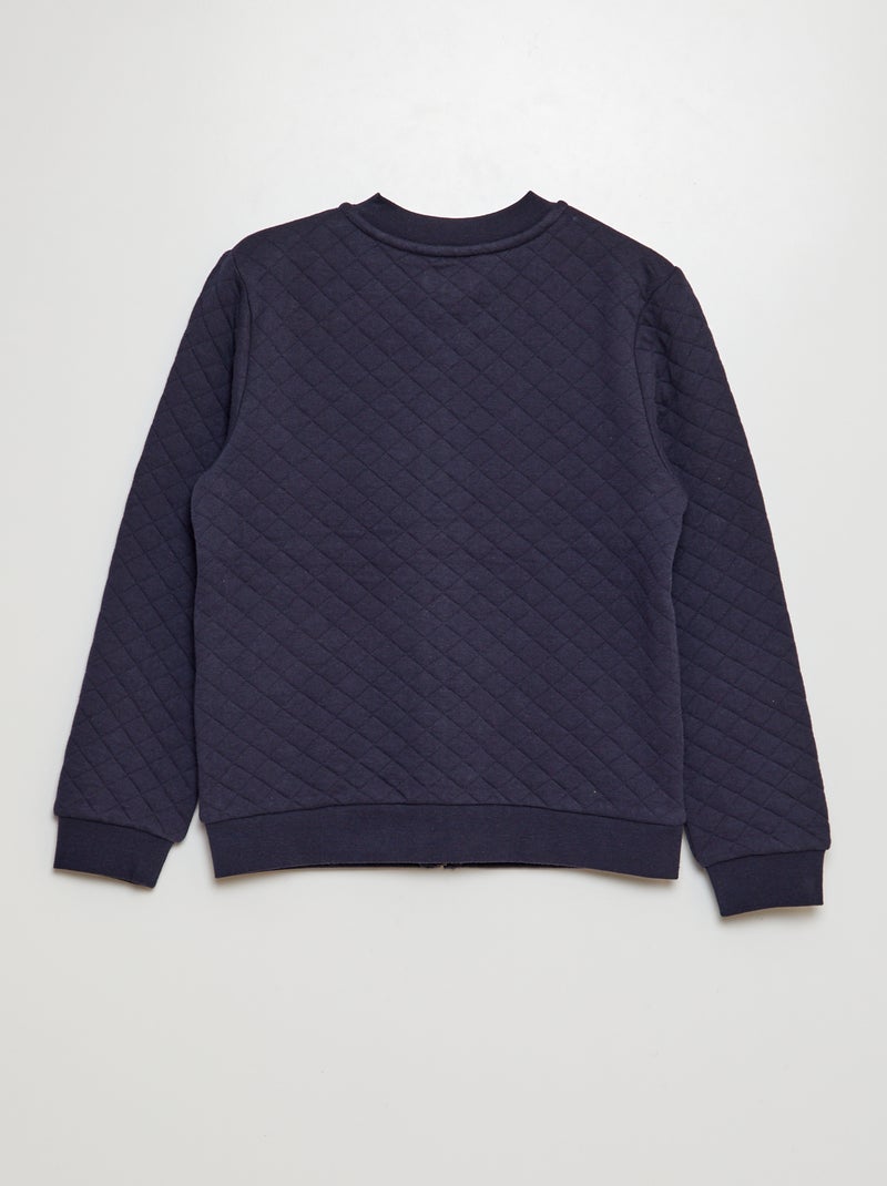 Sudadera de chándal acolchada con cremallera AZUL - Kiabi