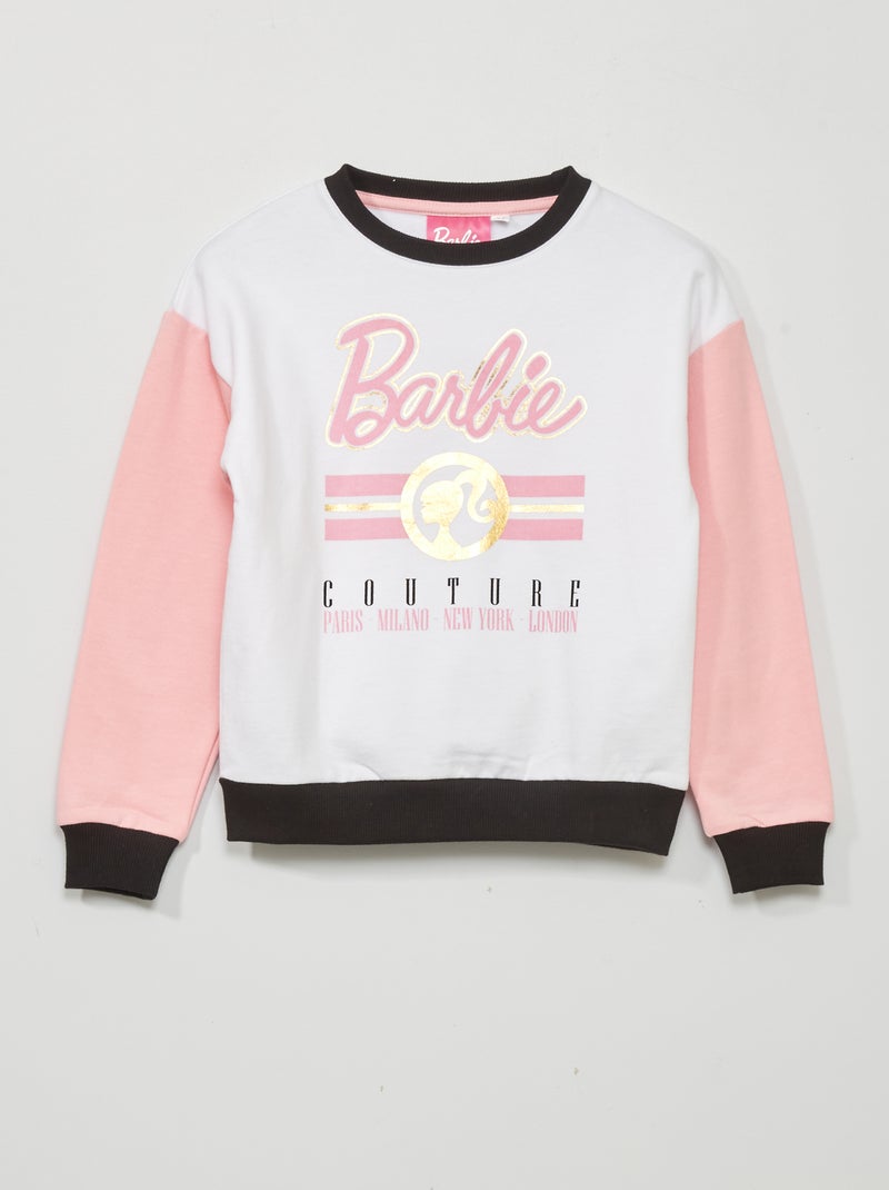 Sudadera de chándal 'Barbie' blanco/rosa - Kiabi