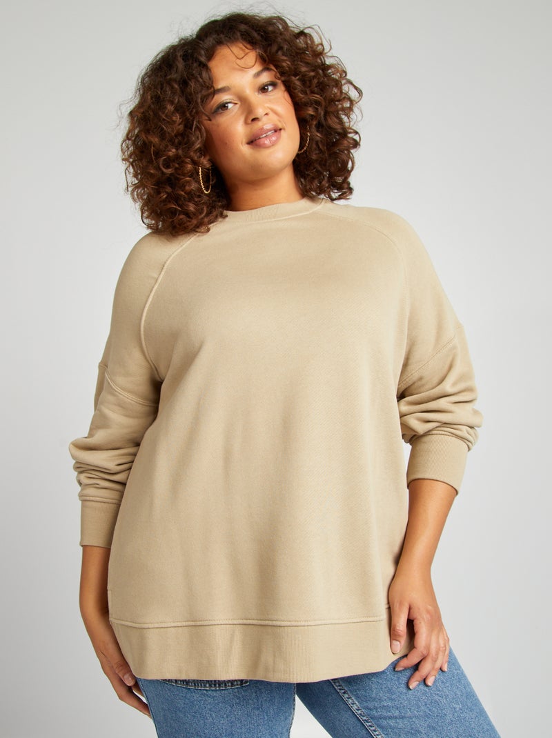 Sudadera de chándal beige - Kiabi