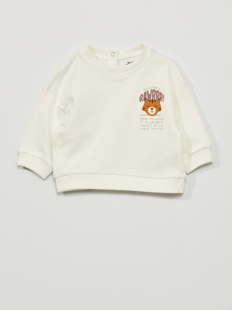 Sudadera de chándal BLANCO - Kiabi