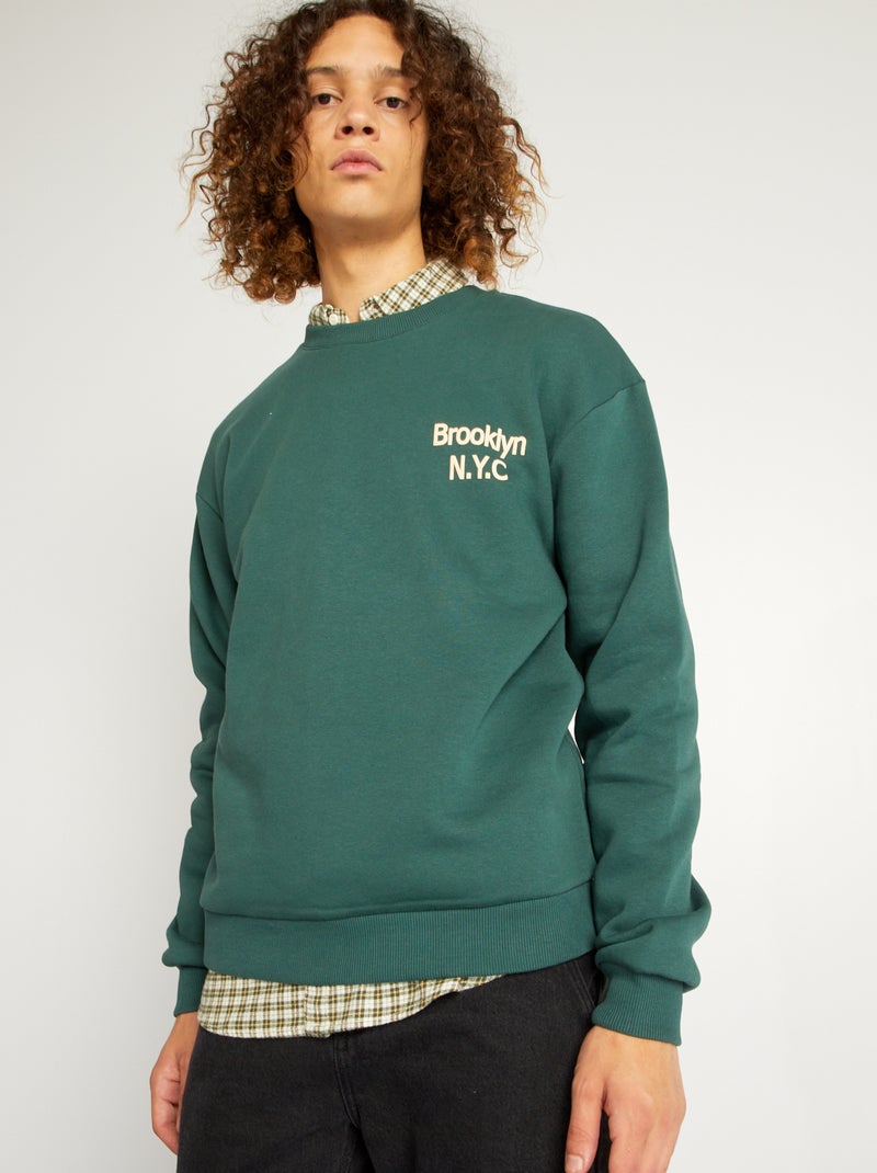 Sudadera de chándal 'Brooklyn New York'  - VERDE - Kiabi