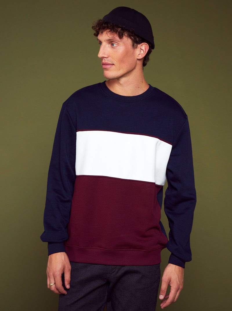 Sudadera de chándal colorblock AZUL - Kiabi