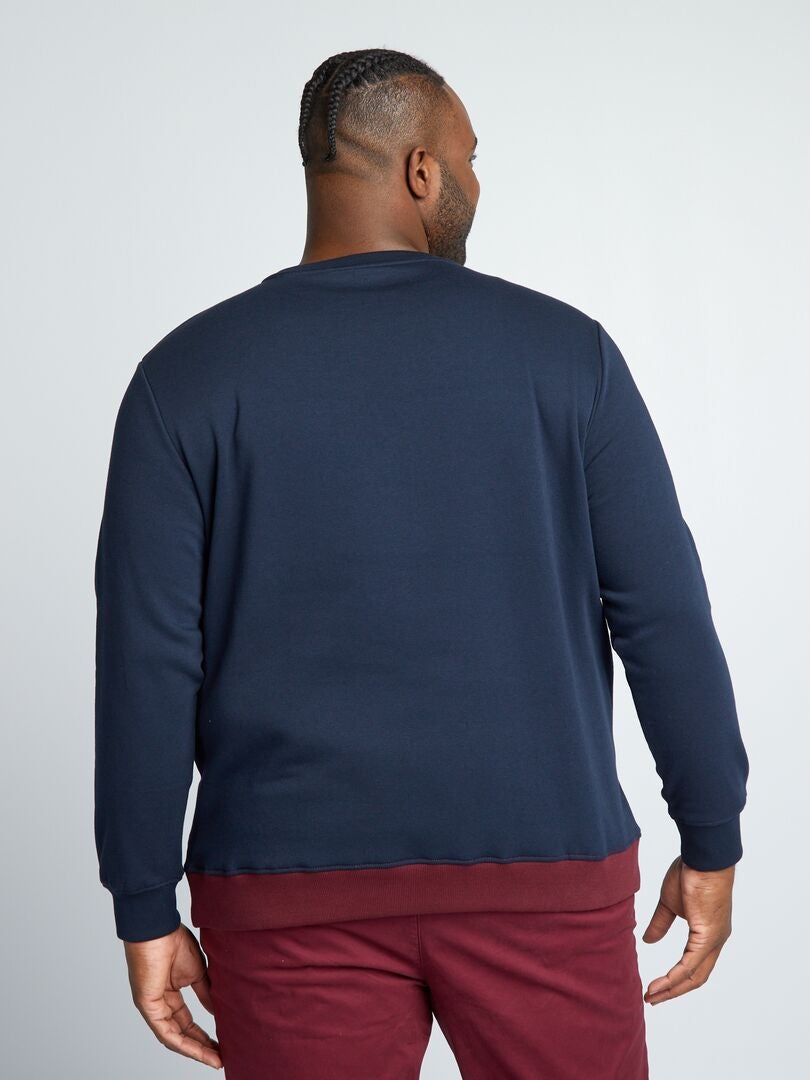 Sudadera de chándal colorblock AZUL - Kiabi