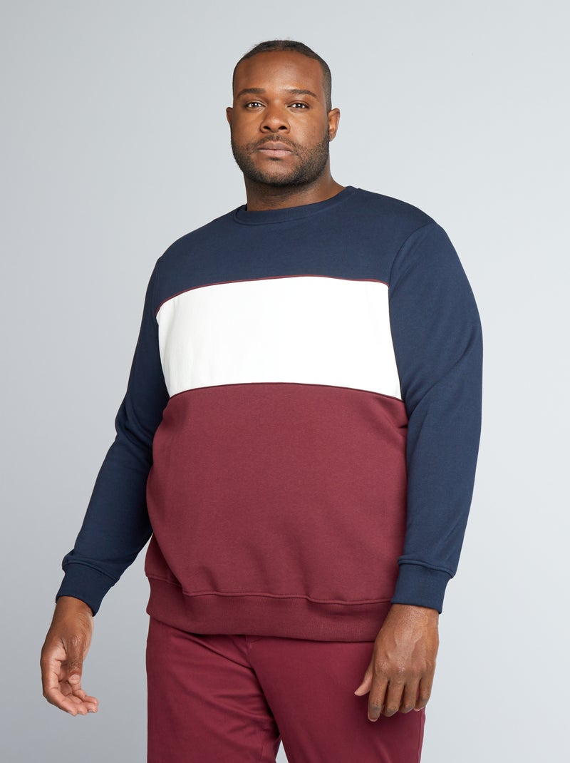 Sudadera de chándal colorblock AZUL - Kiabi